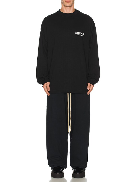 Fear of God ESSENTIALS Jersey Long Sleeve T-Shirt in Black | FWRD