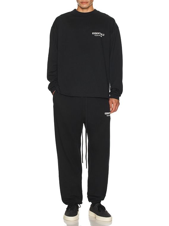 FOG ESSENTIALS CLASSIC FIT LONG SLEEVE BLACK ロンT ブラック Buy Fear of God Essentials Classic Long-Sleeve Tee 'Jet
