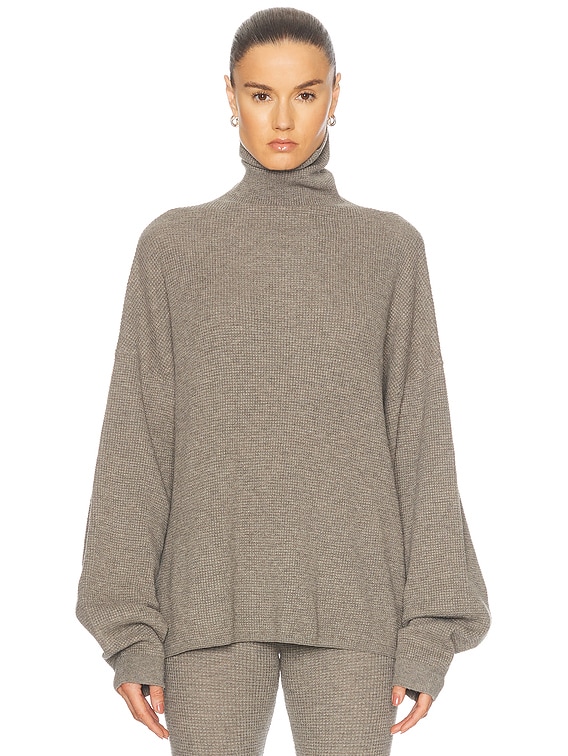 Fear of God ESSENTIALS Turtleneck Sweater in Heather Gray | FWRD