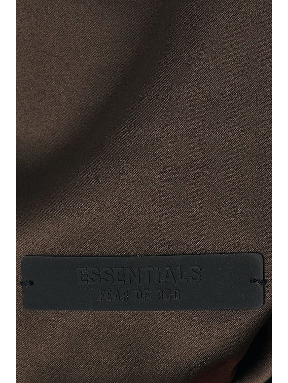 Fear of God ESSENTIALS Satin Bomber Jacket in Brown FWRD