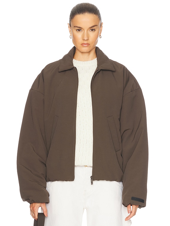 ファッション Fear of God ESSENTIALS Bomber Jacket in Brown | FWRD ジャケット・アウター