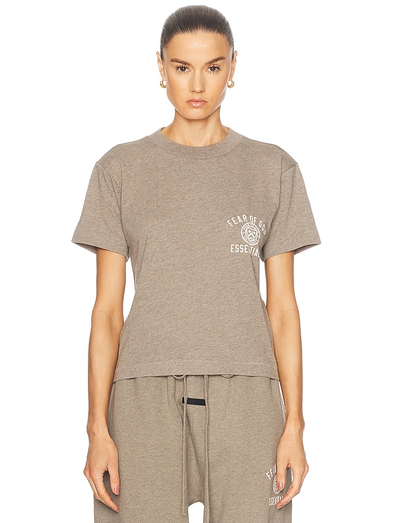 Fear of God ESSENTIALS Crewneck T-Shirt in Heather Gray | FWRD