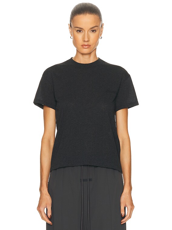 Fear of God ESSENTIALS Classic Fit Tee in Vintage Black | FWRD