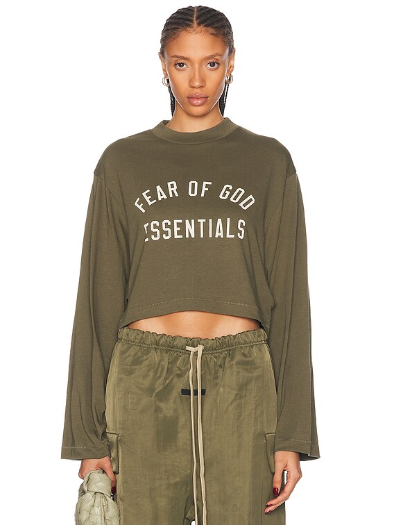 国内発送☆FEAR OF GOD☆JERSEY LONG SLEEVE TEE/MILITARY Merino Logo Patch Long Sleeve Tee | Fear of God