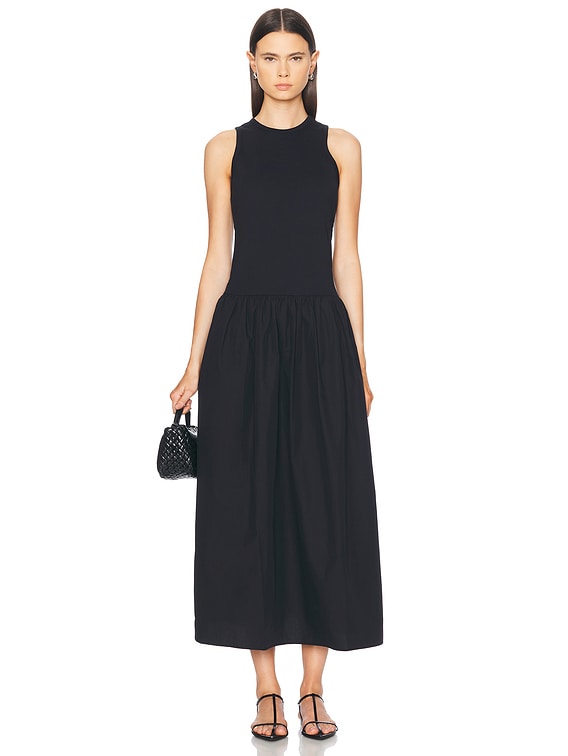 FRAME Racer Tank Dress in Black | FWRD