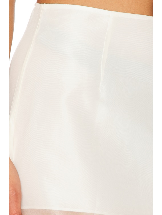 FRAME Silk Organza Skirt in Alabaster | FWRD