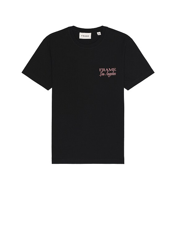 FRAME LA Logo Tee in Black | FWRD