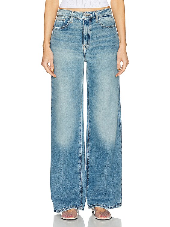FRAME Le Jane Wide Leg in Varsity Blues | FWRD