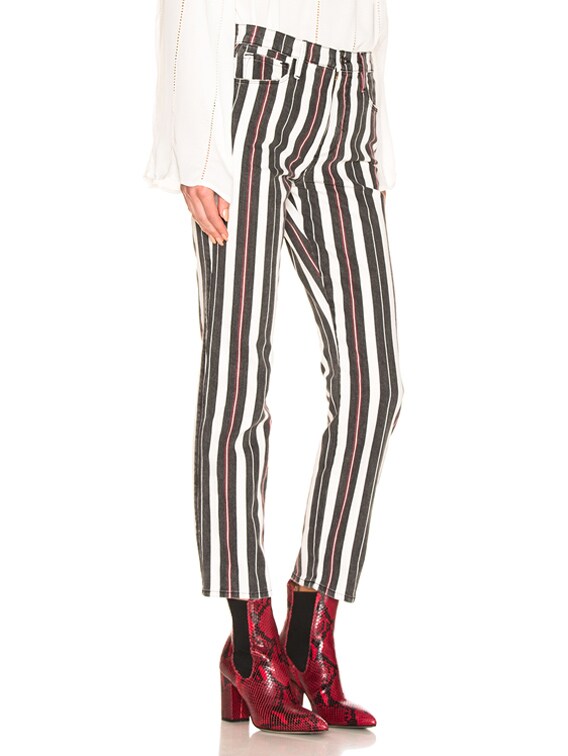 frame le sylvie band stripe jeans