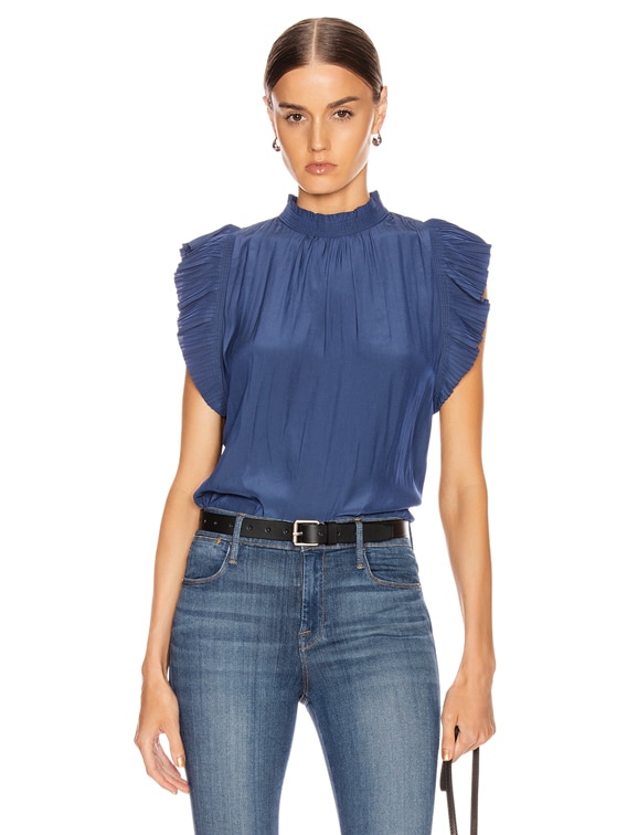 pleated ruffle top