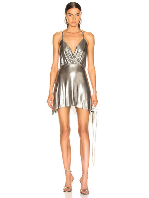 FANNIE SCHIAVONI Jourdana Dress in Silver FWRD