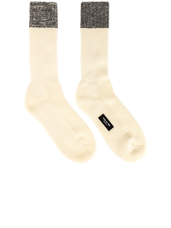 Fear of God 6th Collection Socks in Melange & Cream | FWRD