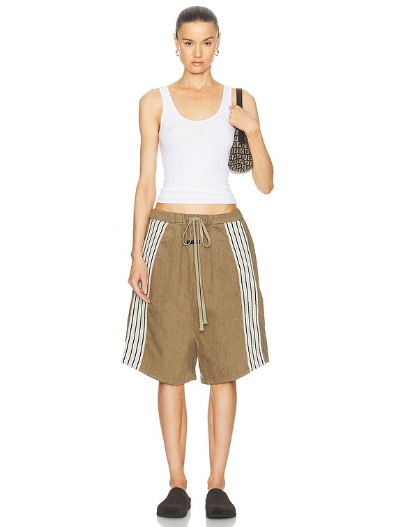 Fear of God 4th メインライン ショーツ Fear of God Denim Stripe Shorts in Deer | FWRD