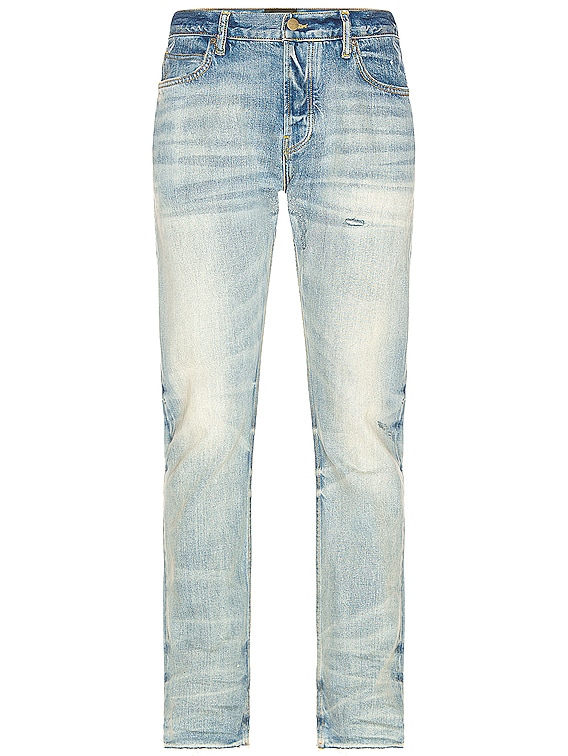 Fear of God 7th Collection Denim in 5 Year Indigo Vintage Wash | FWRD