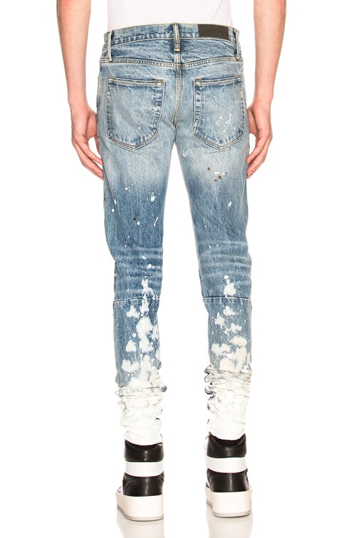 fear of god paint splatter jeans