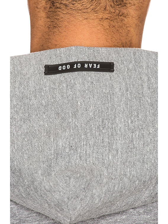 Fear of God Everyday FG Hoodie in Heather Grey & Black | FWRD Fear of God Everyday FG Hoodie in Heather Grey & Black | FWRD