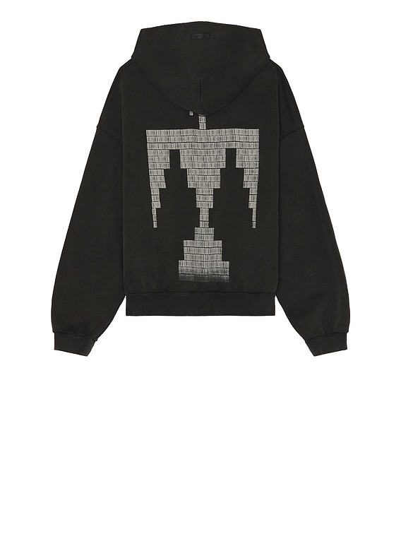 Fear of God French Terry Overlapped Thunderbird Grey Print Hoodie