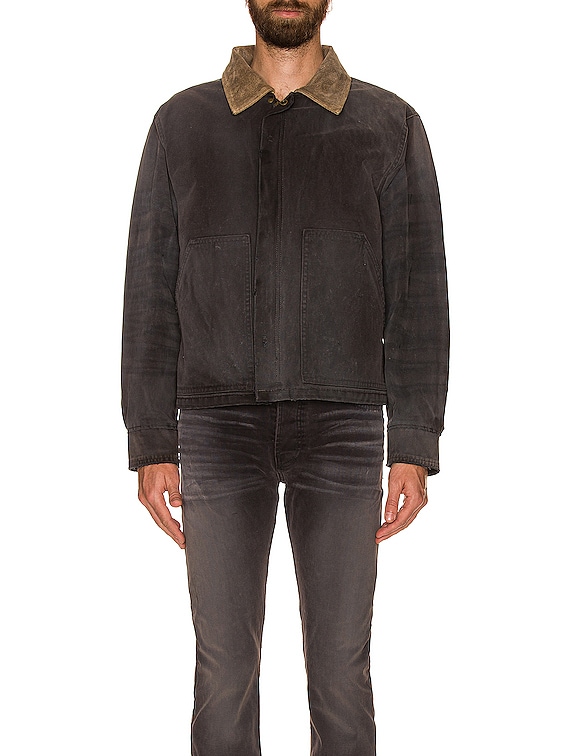 Fear of God Canvas Work Jacket in Vintage Black | FWRD