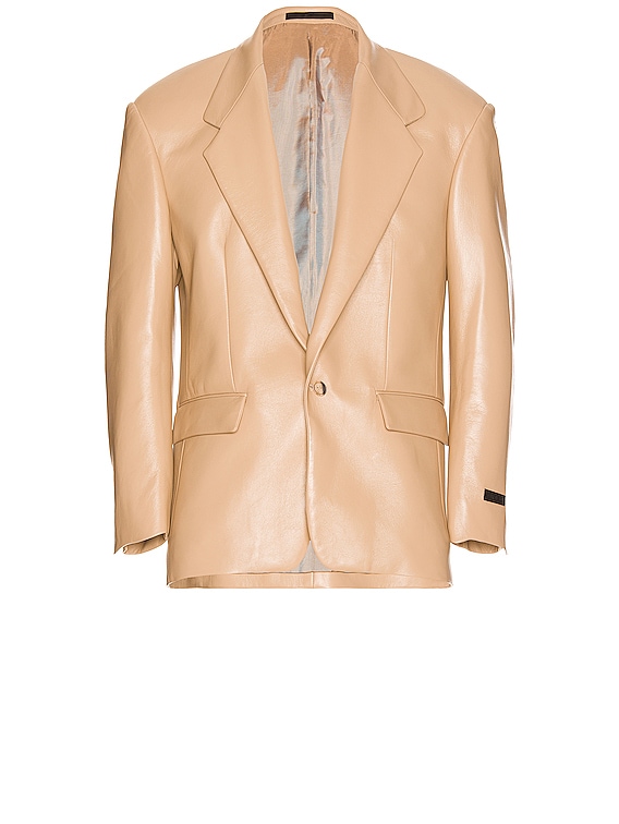Fear of God Leather Blazer in Tan | FWRD