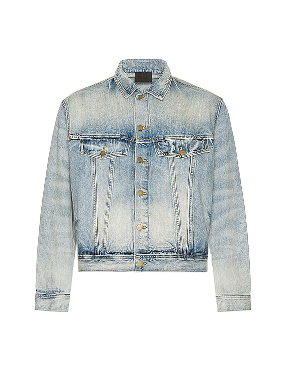 October's Very Own New Monogram Denim Trucker Jacket Washed Indigo Small