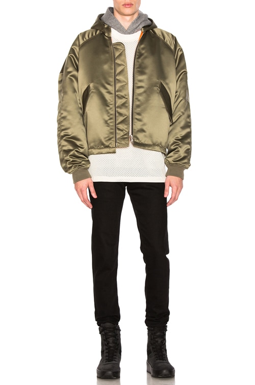 Satin Hooded Bomber