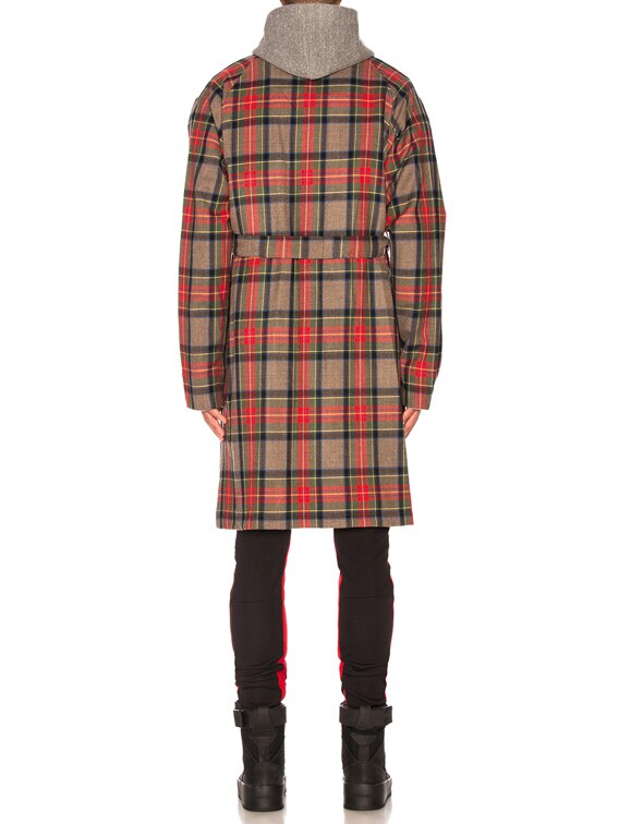 Fear of God Wool Robe in Brown Plaid | FWRD