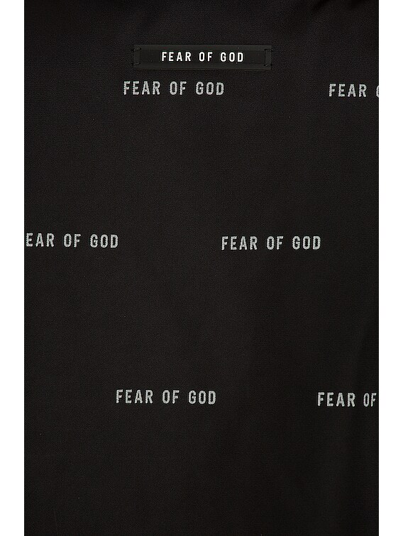 Fear of God All Over Print Baggy Nylon Pant in Black | FWRD