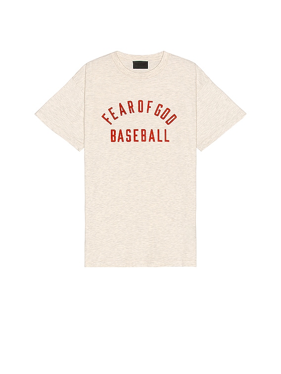 Fear of God Baseball Tee in Cream Heather & Red | FWRD