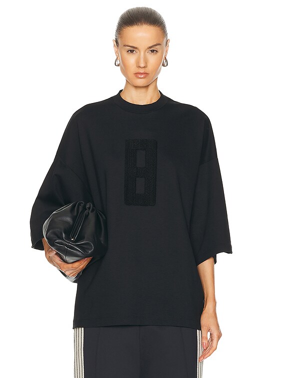 Fear of God Embroidered 8 Milano Tee in Black | FWRD