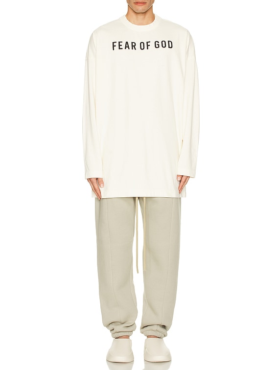 Fear of God 長袖カットソー クリーム色 Fear of God Long Sleeve Logo And Thunderbird Tee in Cream | FWRD
