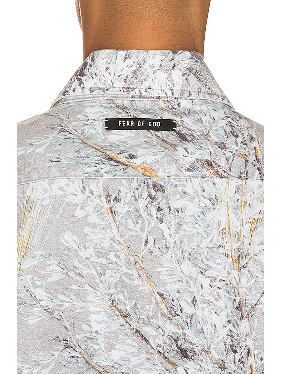 Fear of God Long Sleeve Button Up in Prairie Ghost Camo | FWRD