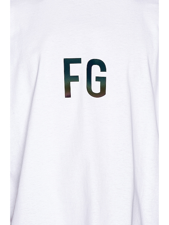 Fear of God Short Sleeve FG 3M Tee in White | FWRD