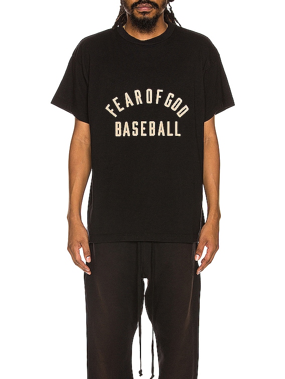 Fear of God Baseball Tee in Black | FWRD