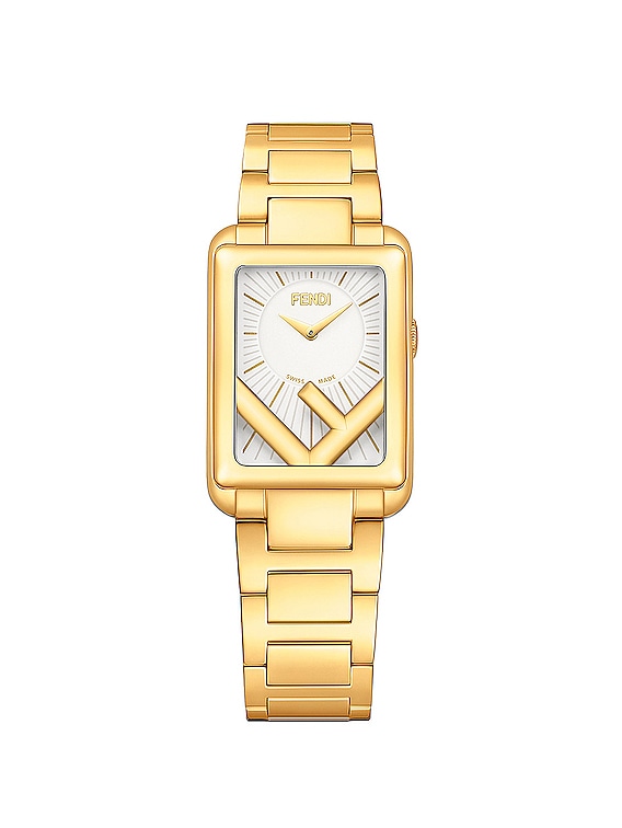 Fendi Runaway Rectangle Watch in Gold FWRD