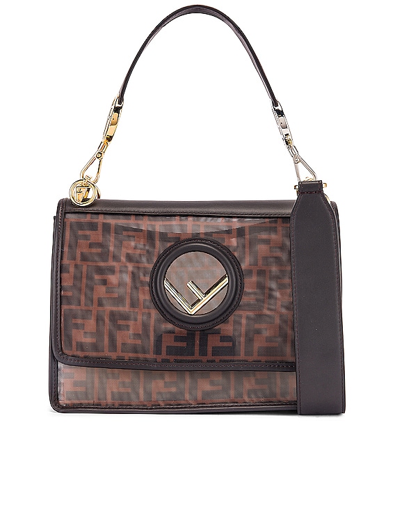 Fendi Kan I F Shoulder Bag With Removable Shoulder Strap Black in