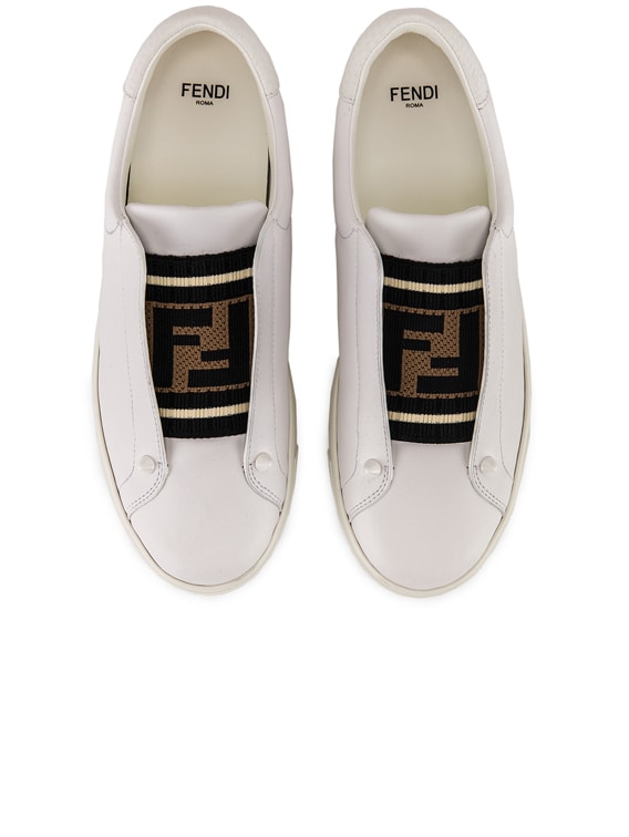 Fendi Rockoclick Sneakers in White | FWRD