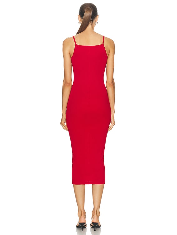 【関税込み】FLORE FLORE レッド Bibi ミディアムワンピース FLORE FLORE BIBI ドレス - Red | FWRD