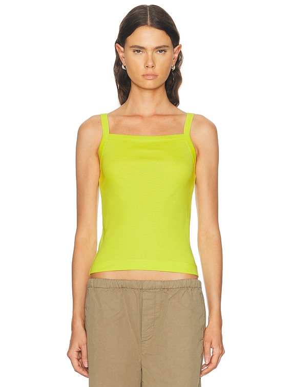 FLORE FLORE May Cami Top in Lime | FWRD