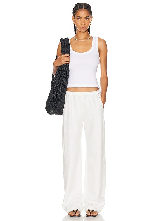 FLORE FLORE Hillie Tank Top in White | FWRD