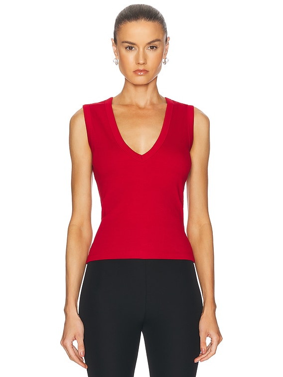 FLORE FLORE Dewi Tank Top in Red | FWRD