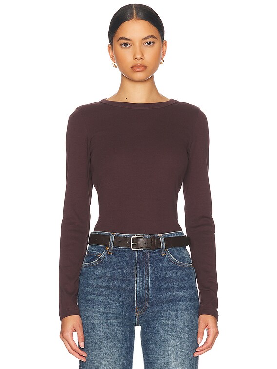 FLORE FLORE Max Tee in Choco Plum | FWRD
