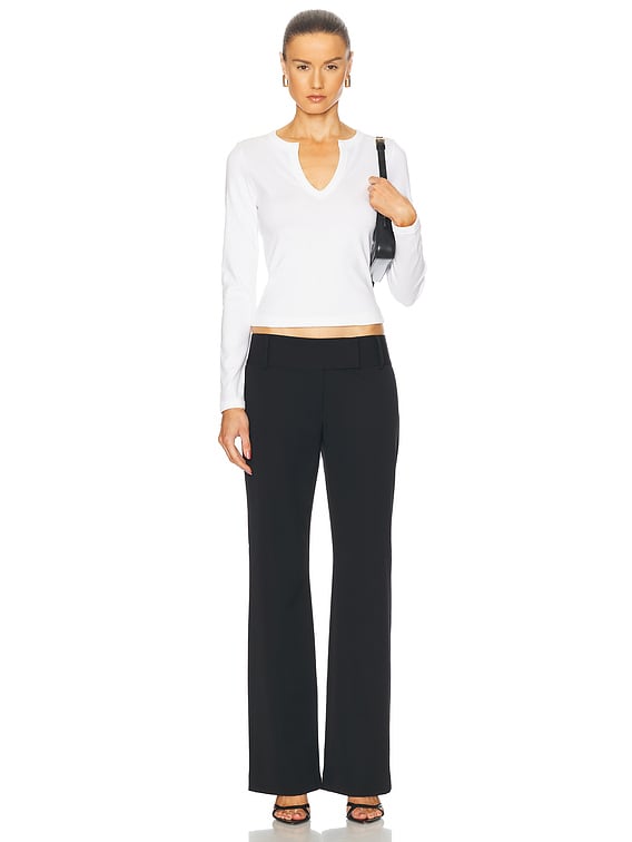 FLORE FLORE Iman Long Sleeve Top in White | FWRD