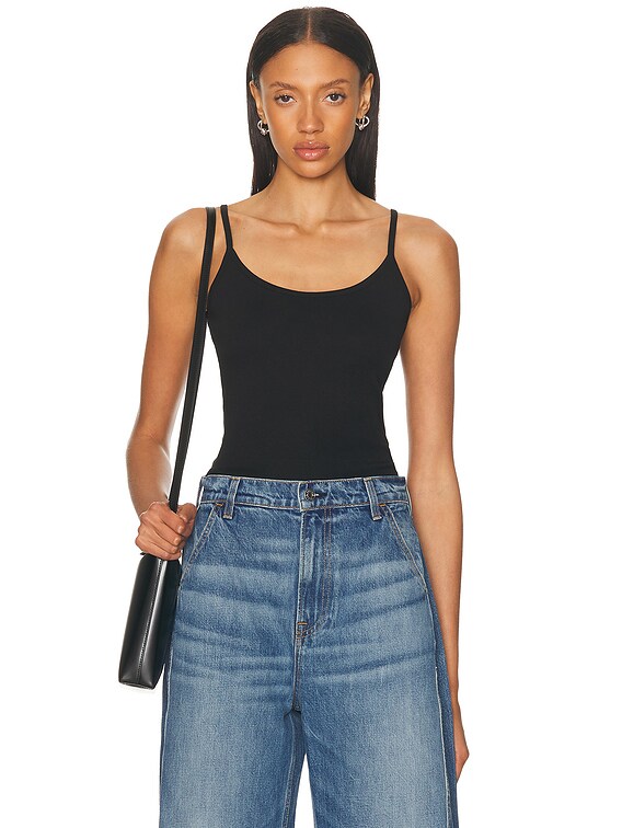 FLORE FLORE Bibi Cami Top in Black | FWRD