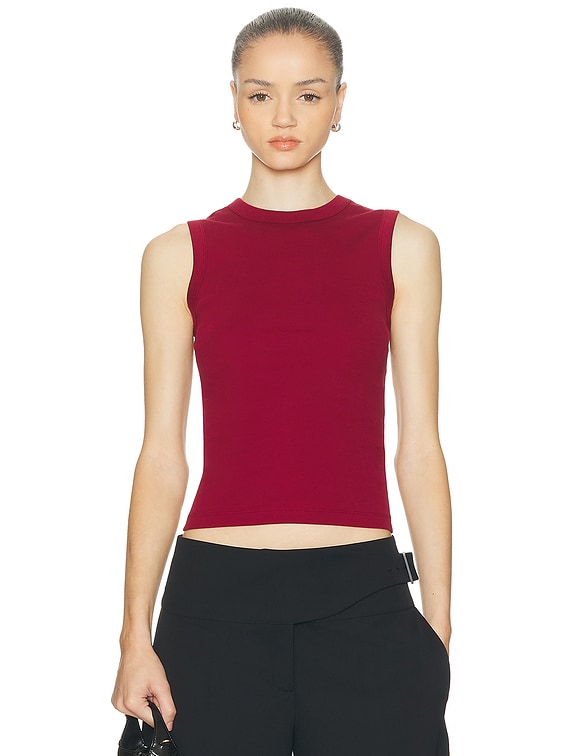 FLORE FLORE Esme Tank Top in Cherry | FWRD