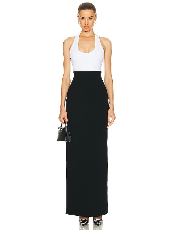 スカート FERRAGAMO SKIRT (112960780696 NERO) Ferragamo Corset Long Skirt in Nero | FWRD