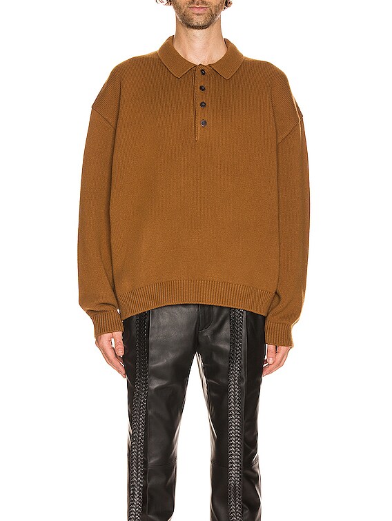 Fear of God Exclusively for Ermenegildo Zegna Polo Shirt in Vicuna Fear of God Exclusively for Ermenegildo Zegna Polo Shirt in Vicuna