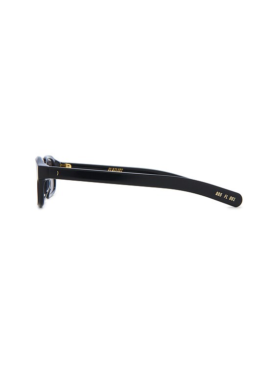 Flatlist Hanky Sunglasses in Solid Black & Solid Black Lens | FWRD