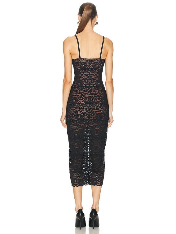 fleur du mal Charlotte Lace Dress in Black | FWRD