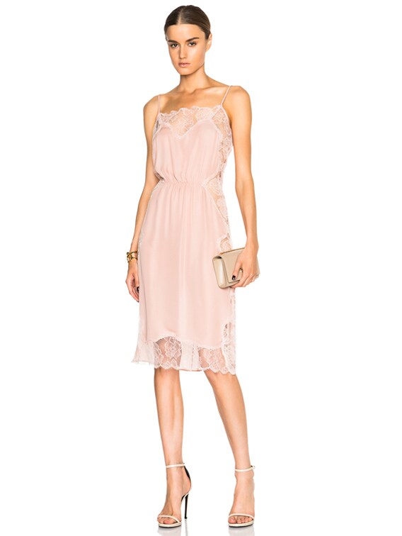 dusty rose slip dress