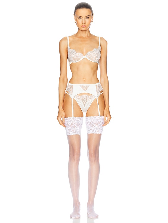 X Galia Lahav Beaded Iris Lace Unlined Demi Bra
